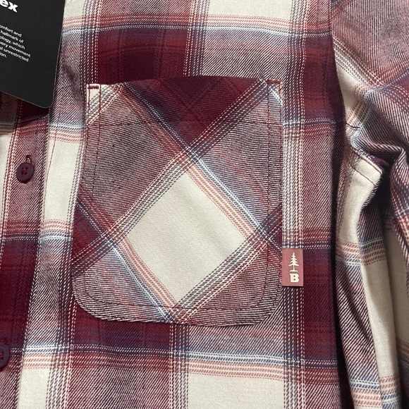 BASS OUTDOOR Women's Sz S Expedition Stretch Cotton Flannel Shirt Multicolor NWT - Picture 2 of 8